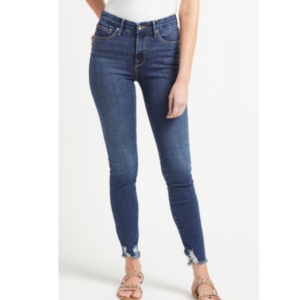 Good American Good Legs Chewed Hem Jeans